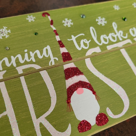 Gnome Christmas Wood Sign - Picture 3 of 8